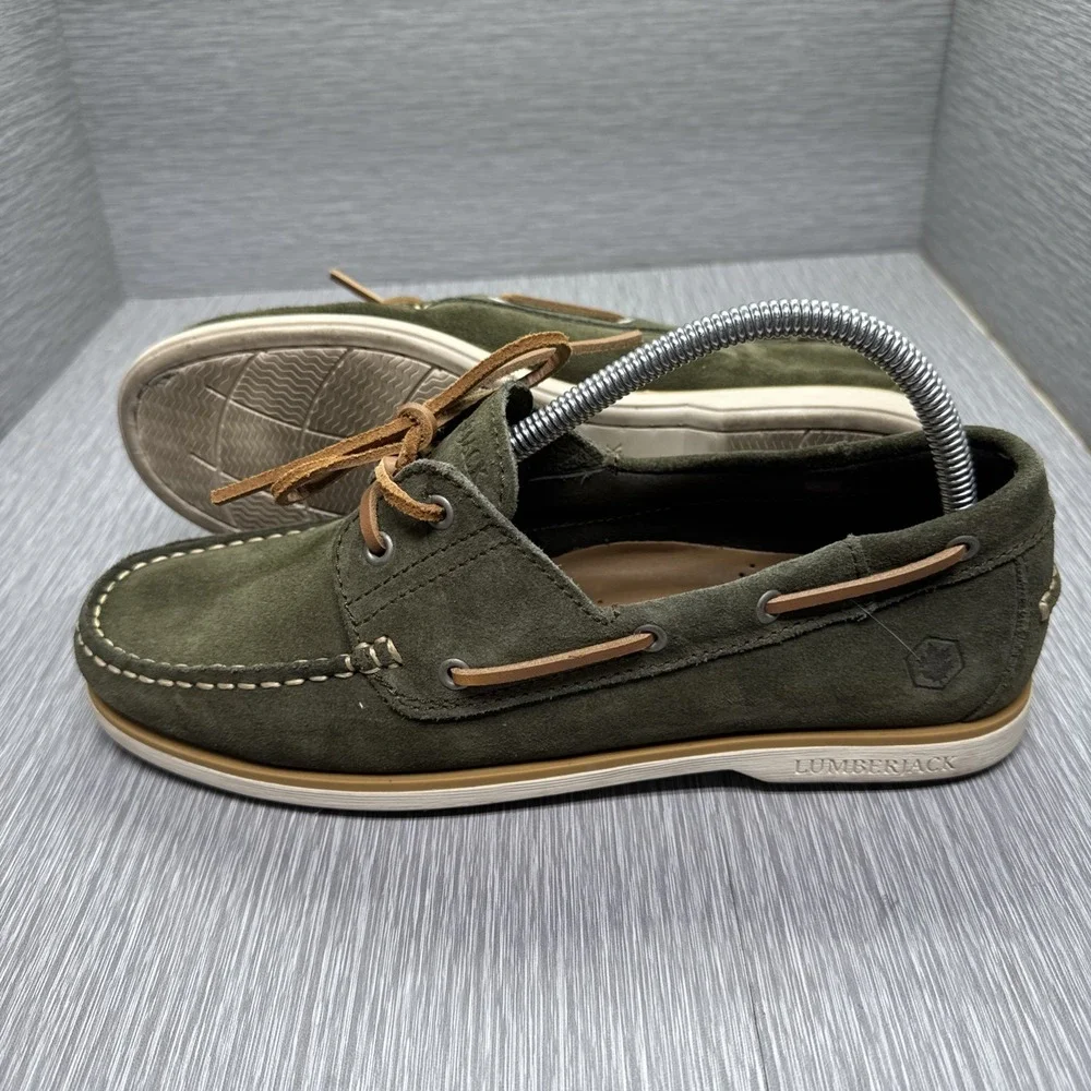 Lumberjack Moccasin Green‎ Suede Boat Shoes Men's EU 41 US 8 Preppy Coastal